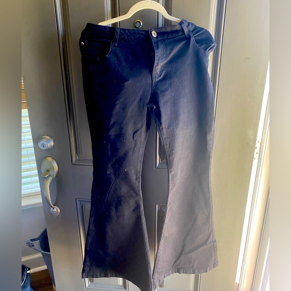 Glamour Flare Jeans in Black XXXL